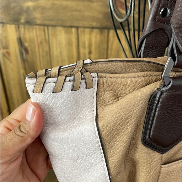 orYANY Large Brown Soft Leather W/Pink Sides Dark Brown Straps. - Picture 6 of 13